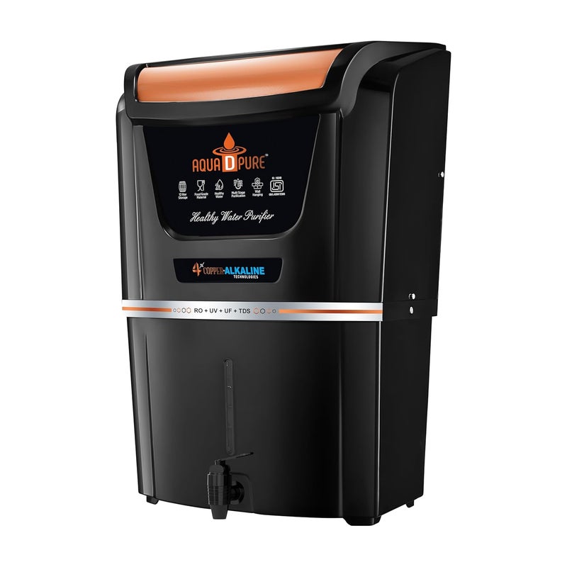 AQUA D PURE AQUA D PURE CopperAlkaline RO Water Purifier with 10 Stage Purification Filtration UV UF TDS Adjuster and 12 Liter Large Storage Tank Suitable for all type of water supply - Image 2