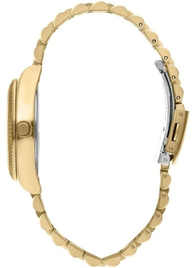 Lee Cooper Women'S 2035 Movement Watch, Analog Display And Metal Strap - Lc07825.120, Gold