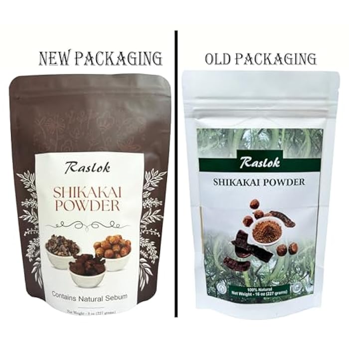Raslok Shikakai Powder | Natural Hair Cleanser & Conditioner | 100% Pure Acacia concinna Fruit Pods Powder (3.52 oz) - Image 2