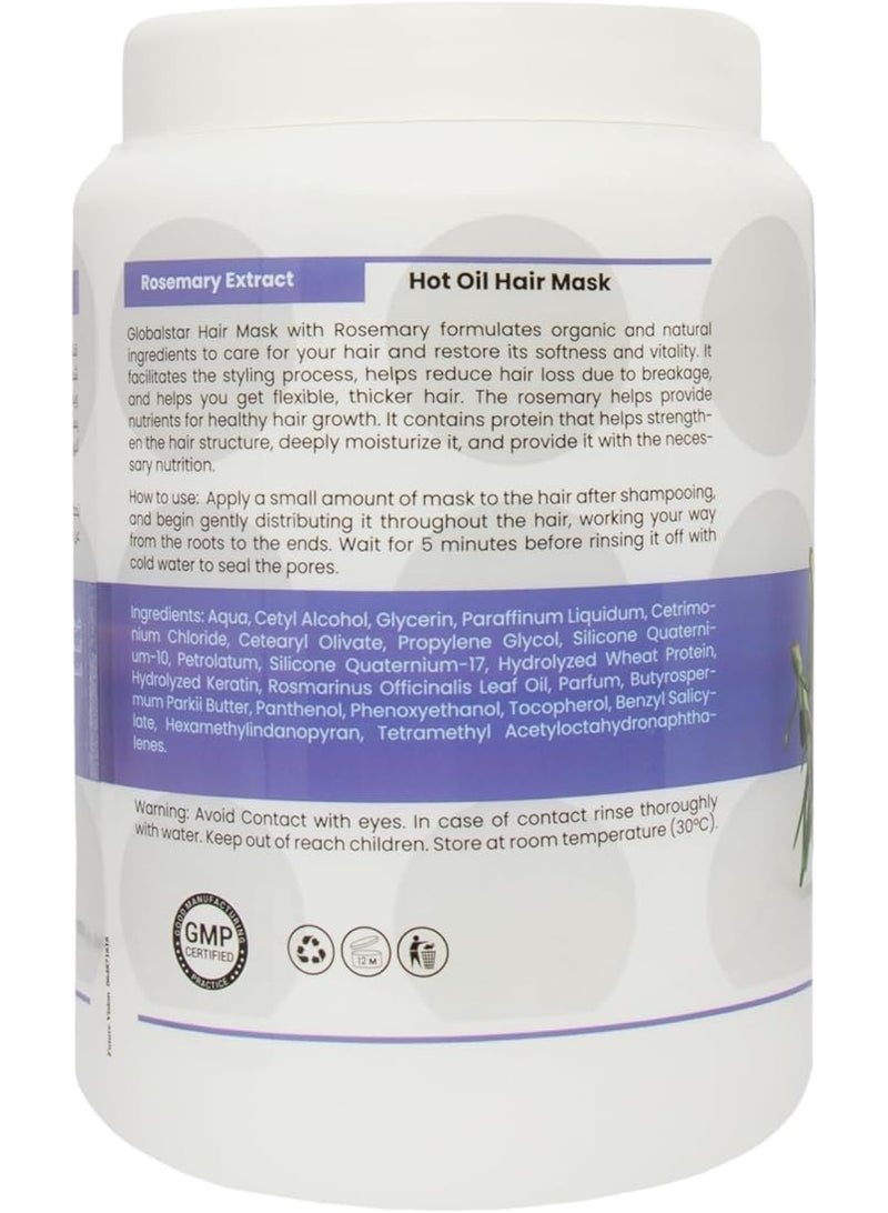 globalstar Mask and Rosemary Hair Oil Bath - 1.5 L - Image 2