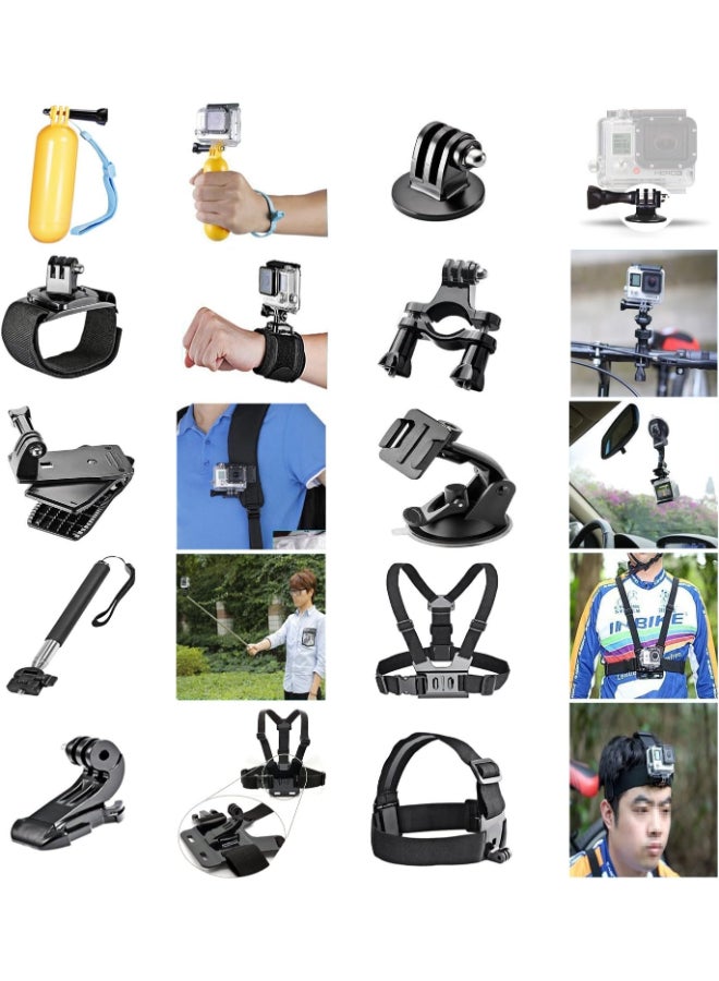 Robustrion Renewed -  40 in 1 Mounts and Straps Accessory Kit for GoPro and Action Cameras - Image 3