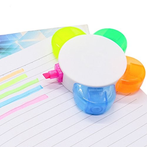 Pomeat Flower Shape Fluorescent Watercolor Pen Petals Highlighters, 4 Park - Image 3