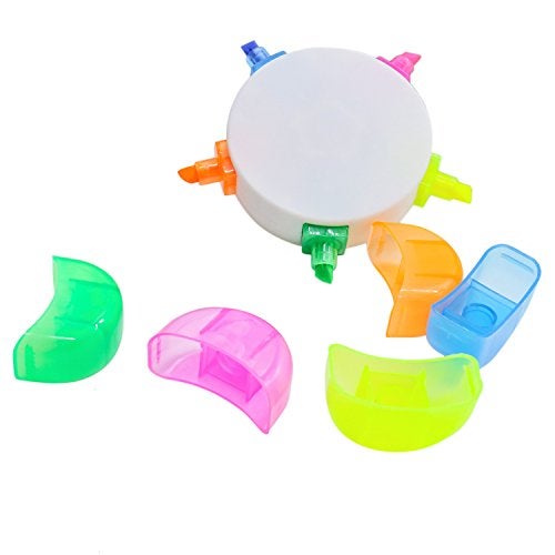 Pomeat Flower Shape Fluorescent Watercolor Pen Petals Highlighters, 4 Park - Image 4