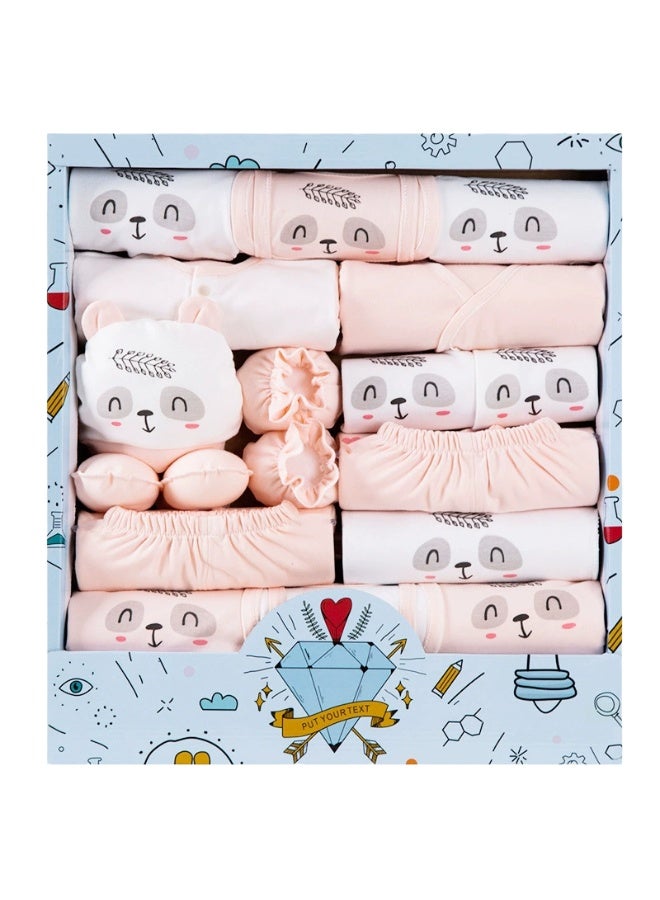 Baby clothes newborn gift box set autumn cotton newborn baby full moon gift supplies mother and baby comprehensive collection four seasons Dudu Lion pink newborn. - Image 3
