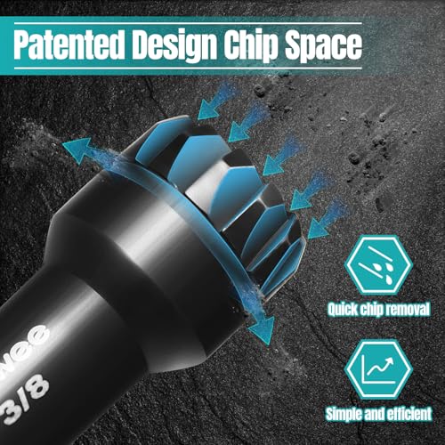 Prozwee 1/4"& 5/16"& 3/8" Hex Nut Driver with Saw-Tooth,1/4" Hex Quick Change Shank,Patented Design Sawtooth for Remove Sealant and Stubborn Oil Dirt On the Surface Of The Nut, etc. - Image 2