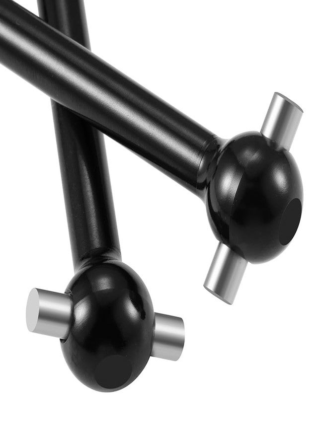 MOHERO 2Pcs RC Front Rear Universal CVD Driveshaft Metal Dogbone Joint for TT02B 1/10 Off-Road Buggy Upgrade Parts (Black) - Image 3