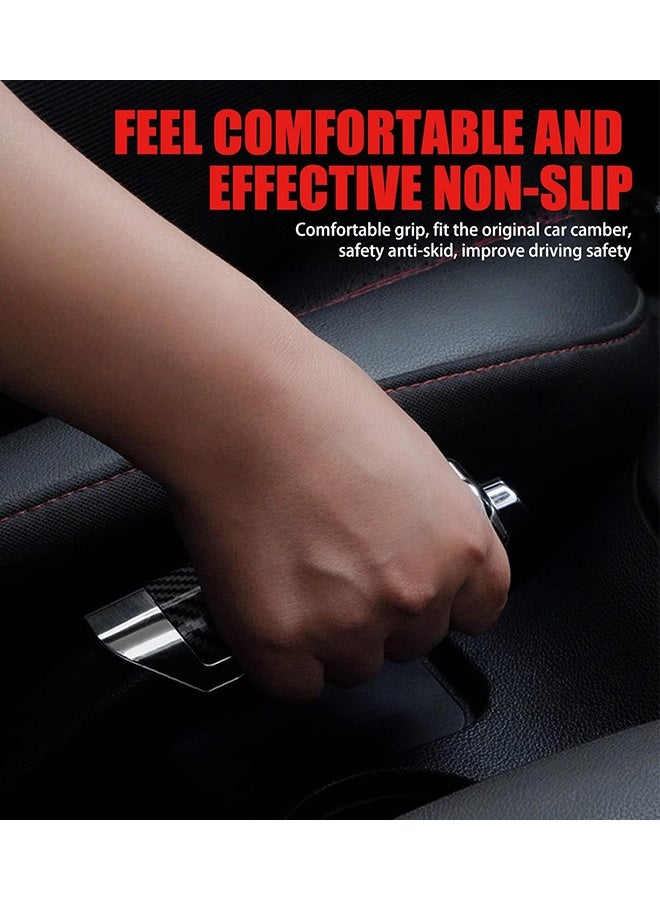 مجيد غطاء فرامل اليد للسيارة، غطاء فرامل اليد الأسود المصنوع من بلاستيك ABS مطلي بالكروم لمعظم السيارات، قطعة واحدة - Image 3