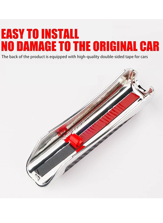 مجيد غطاء فرامل اليد للسيارة، غطاء فرامل اليد الأسود المصنوع من بلاستيك ABS مطلي بالكروم لمعظم السيارات، قطعة واحدة - Image 4