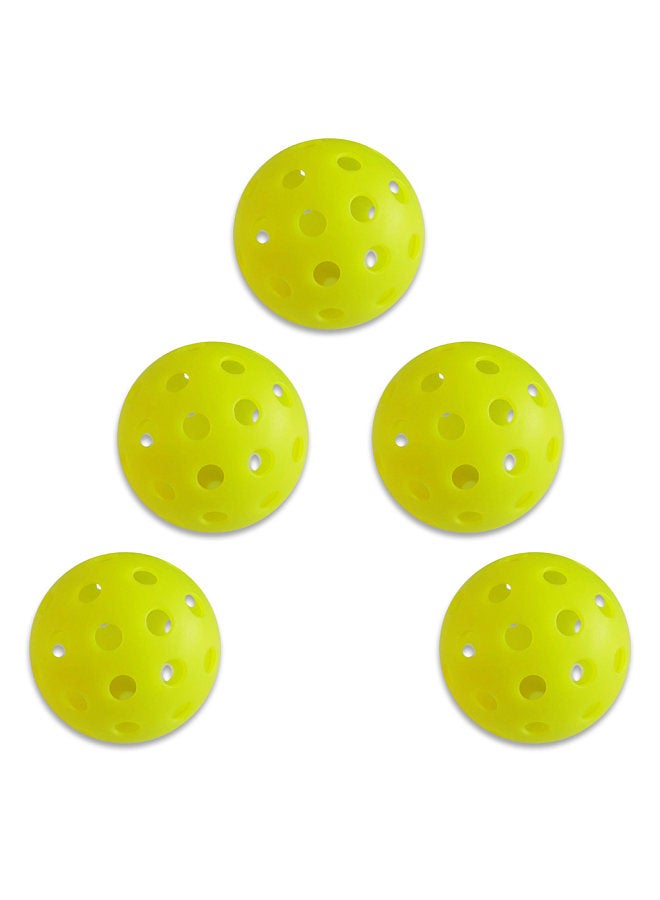 Generic 5 Pack Pickleballs Indoor Outdoor 74mm Luminous Pickle Balls  - Image 1