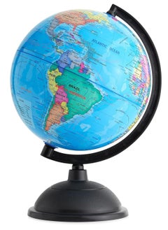 Juvale AKDC 8 Inch World Perfect Spinning Globe for Kids, Geography Students, Teachers and More, Blue, 27176  - Image 1
