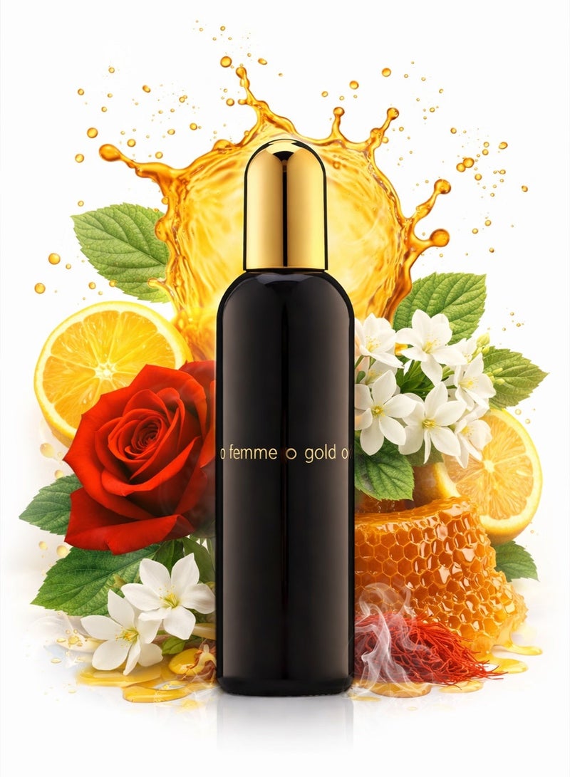 كولور مي عطر باتشولي للنساء كولور مي جولد فيم 100 مل | عطر فاخر للنساء بمكونات الباتشولي والكراميل والورد | أفضل هدية عطرية لها - Image 1