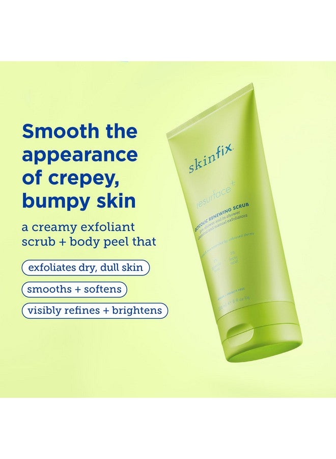 Skinfix Skinfix Resurface+ Glycolic Renewing Scrub: A Double-Duty AHA BHA Exfoliant Scrub & Body Peel to Visibly Polish, Refine, Brighten & Smooth Rough, Bumpy & Crepey Skin Caused KP-Prone Skin, 8 Fl Oz  - Image 2