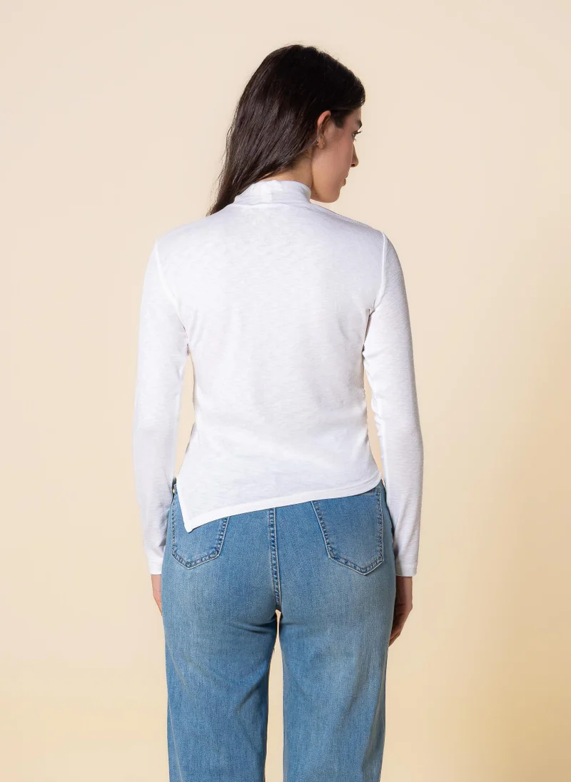 SHAPES DETAILED LONG SLEEVE TOP