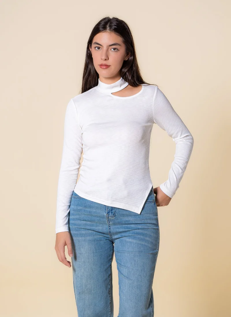 SHAPES DETAILED LONG SLEEVE TOP