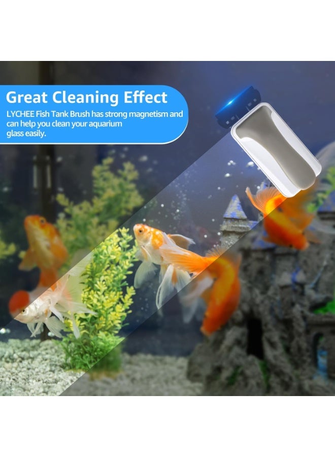 KASTWAVE Magnetic Fish Tank Cleaner Large – 2-in-1 Aquarium Glass Scraper with Removable Stainless Steel & Plastic Blades, Scratch-Free, Non-Slip Magnetic Algae Scraper for Glass & Acrylic Tanks - Image 2