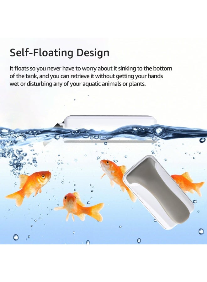 KASTWAVE Magnetic Fish Tank Cleaner Large – 2-in-1 Aquarium Glass Scraper with Removable Stainless Steel & Plastic Blades, Scratch-Free, Non-Slip Magnetic Algae Scraper for Glass & Acrylic Tanks - Image 4