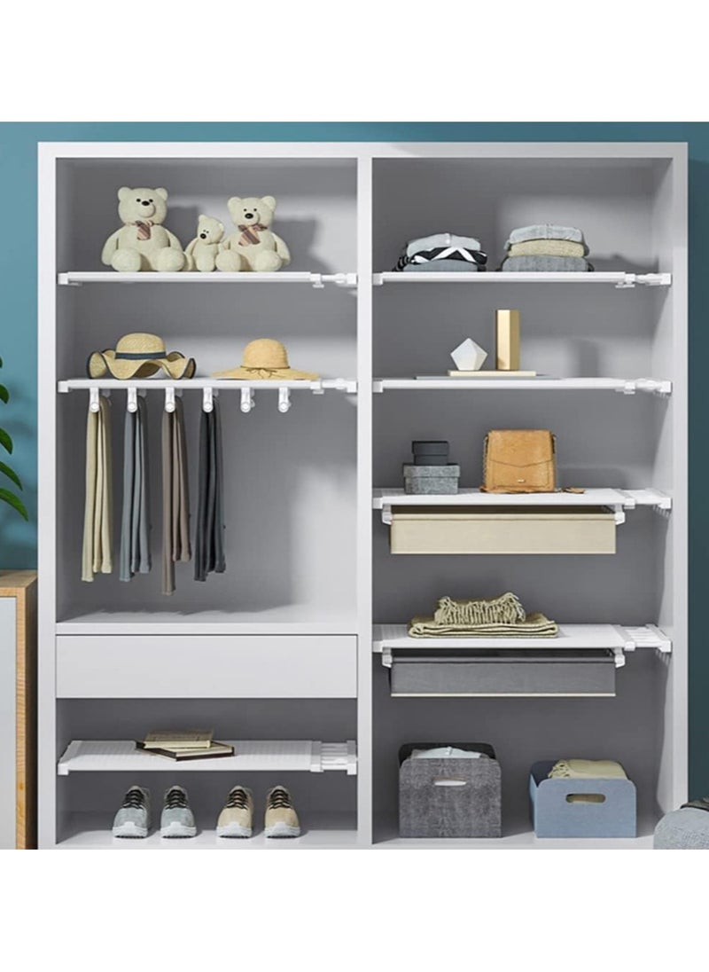 AUTOYSUR - 1pc Adjustable Telescopic Storage Rack Expandable Separator Shelf for Wardrobe Cupboard Bookcase Compartment Collecting 24x60cm - Image 1