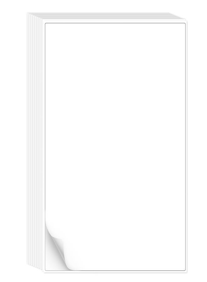 L LIKED 30 Printable White Sticker Paper Full Sheet Label, Matte, 8.5" x 11" for Laser & Inkjet Printing (30 Sheets) - Image 1