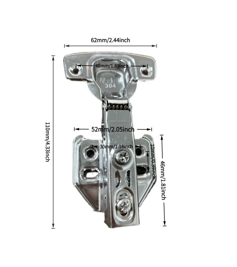 35mm Buffered Damping Cabinet Hinges Big Bend 8pcs Set Straight Curved Full Coverage Hidden Design Silent Soft Close Kitchen Wardrobe Hardware With Mounting Screws - Image 1