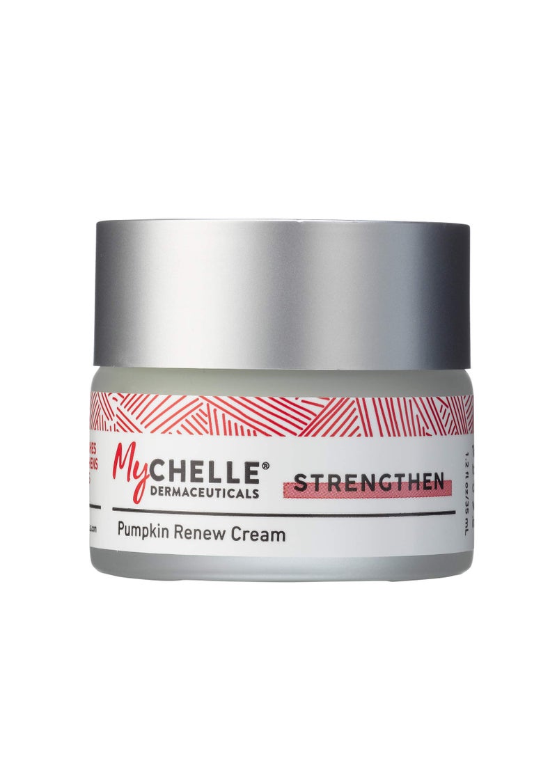 MyChelle Dermaceuticals - MyChelle Dermaceuticals Pumpkin Renew Cream (1.2 Fl Oz) - Daily Face Moisturizer with Pumpkin Seed Oil, Cloudberry Extract & Antioxidants - Moisturizes, Nourishes & Strengthens Skin - Image 1