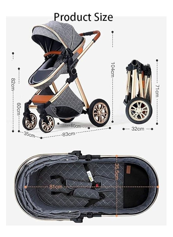 Baby Life Luxury Multifunction Light Weight European Baby Pram Stroller 