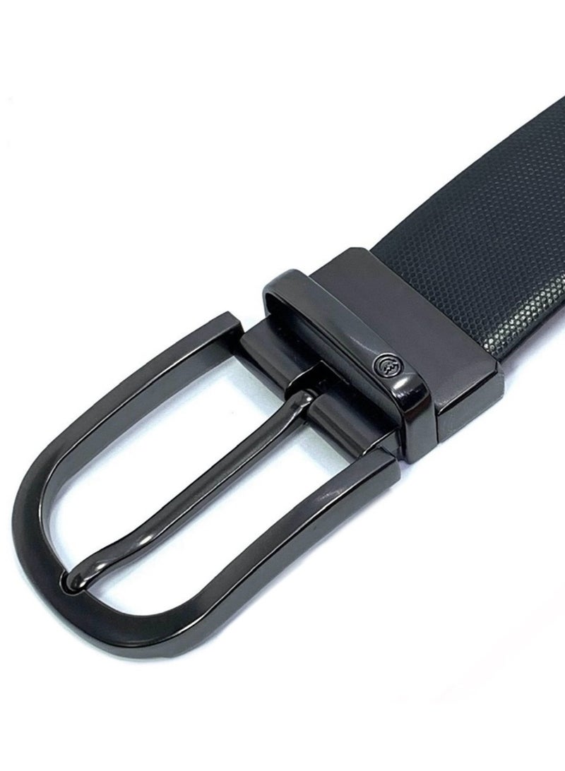 Classic Milano Genuine Leather Reversible Belt for Men | Black & Brown or Tan Formal Belt for Business or Office Wear | Men's Leather Belt - Image 3