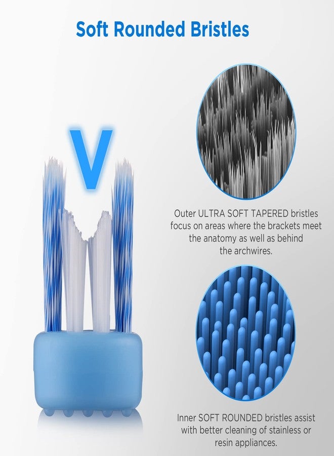 Fremouth V-Shaped Orthodontic Toothbrush for Braces, Soft Bristles, 6 Count, with Interdental Brushes - Image 4