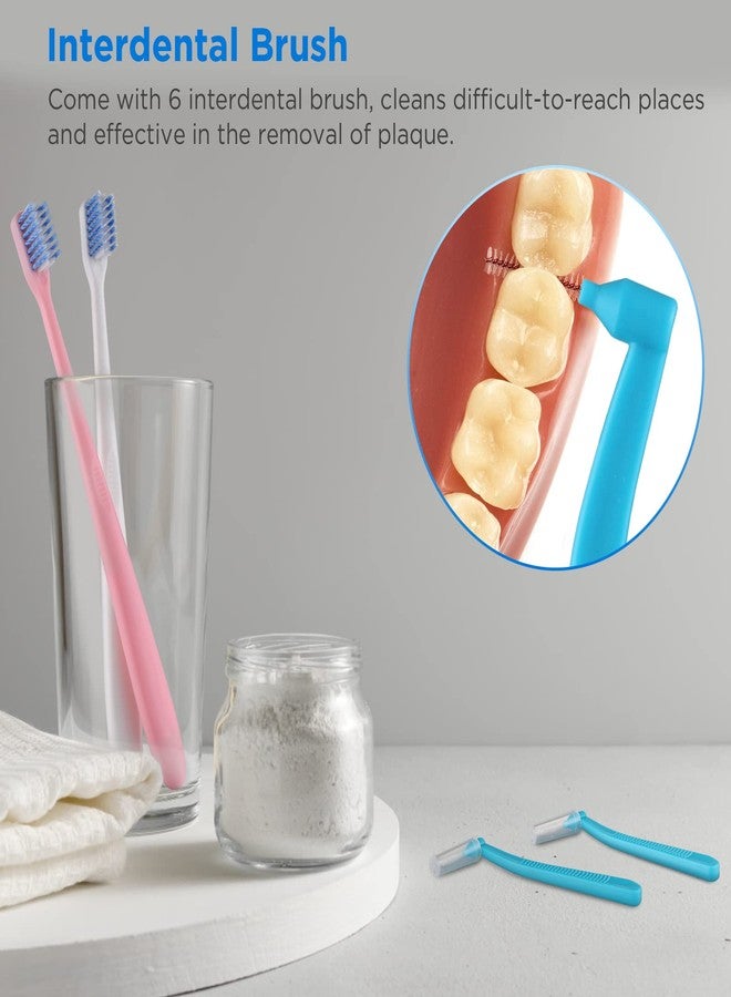 Fremouth V-Shaped Orthodontic Toothbrush for Braces, Soft Bristles, 6 Count, with Interdental Brushes - Image 3