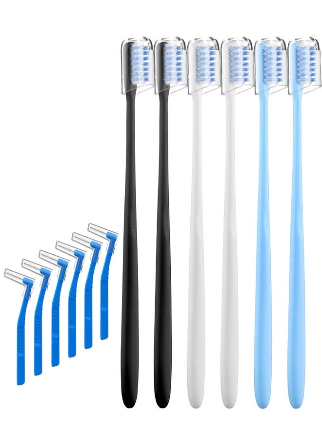 Fremouth V-Shaped Orthodontic Toothbrush for Braces, Soft Bristles, 6 Count, with Interdental Brushes - Image 1