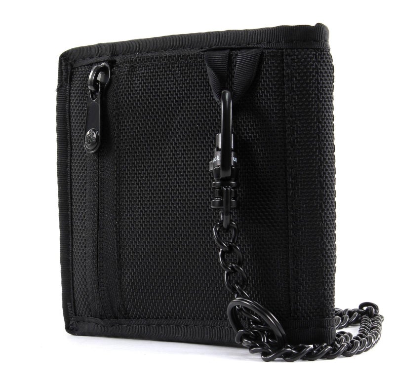 Pacsafe Rfidsafe Z100 Rfid Blocking Bi-fold Black Travel Wallet, Black - Image 3