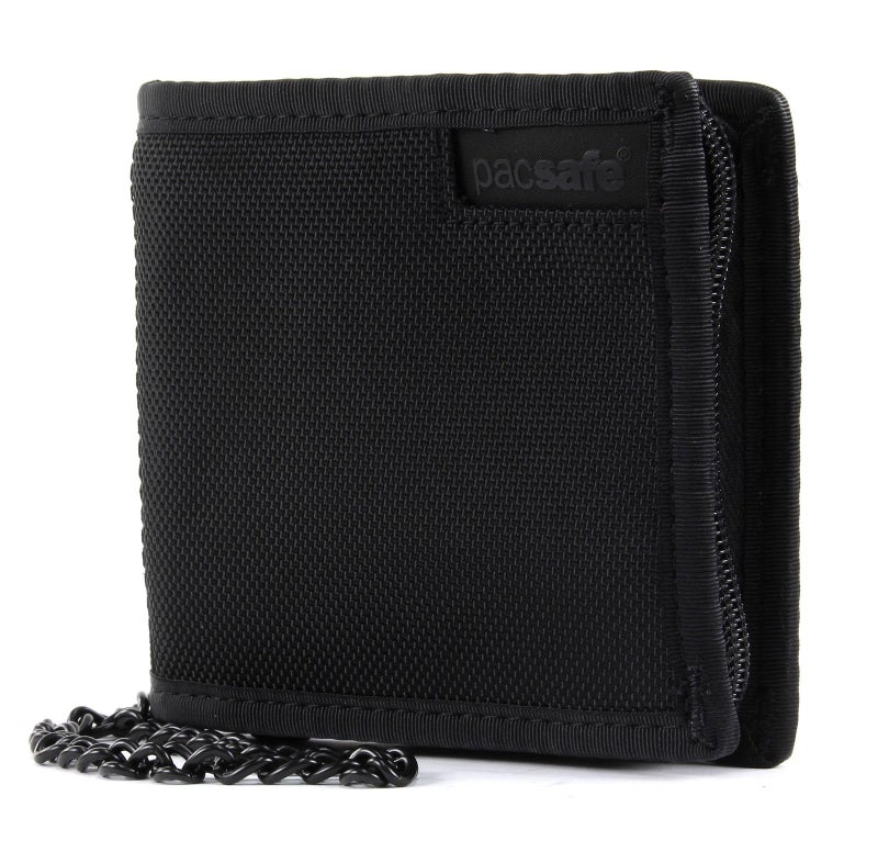 Pacsafe Rfidsafe Z100 Rfid Blocking Bi-fold Black Travel Wallet, Black - Image 1