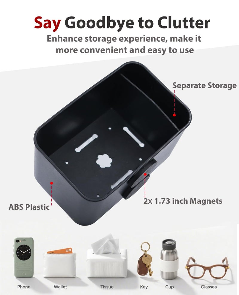 XYNOXRIDE Magnetic Storage Box, Magnetic Tool Holder for Metal Surfaces, Magnet Organizer Holder Holds Phones Glasses Keys Tissues, Fits Golf Carts, Forklifts, Tractors, Bus - Image 5