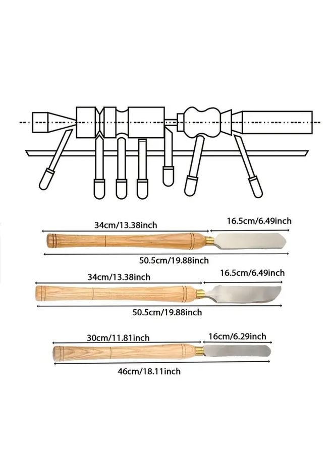 1 Inch Small Semicircle High Speed Steel Woodturning Cutter Handheld Wood Lathe Tool - Image 4