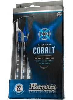 Harrows Harrows Cobalt Black-Blue 90% Tungsten Steel Tip Darts, 3 Supergrip Fusion Shafts, 3 Retina Flights (24g)  - Image 4