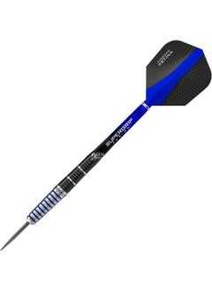 Harrows Harrows Cobalt Black-Blue 90% Tungsten Steel Tip Darts, 3 Supergrip Fusion Shafts, 3 Retina Flights (24g)  - Image 2