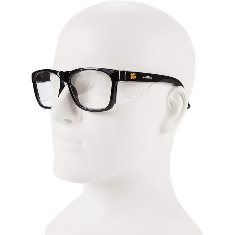 KLEENGUARD حماية العين من كليينغارد V30 مافريك 49309 مع عدسات شفافة بطبقة مضادة للضباب وإطار أسود كمية 1 - Image 2