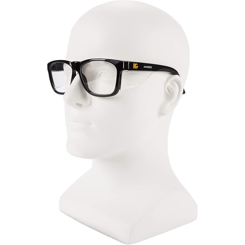 KLEENGUARD حماية العين من كليينغارد V30 مافريك 49309 مع عدسات شفافة بطبقة مضادة للضباب وإطار أسود كمية 1 - Image 3
