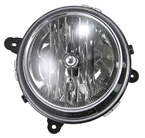 TRQ مجموعة مصابيح أمامية TRQ من قطعتين مع حواف كروم للجانب السائق والراكب متوافقة مع جيب كومباس 2007-2010 وباتريوت 2007-2017 CH2502176 CH2503176 5303842AE 5303843AE - Image 3