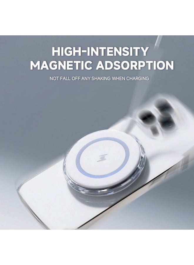 MMG 3-in-1 Heavy Duty Protection Magsafe Case for iPhone 15 | 360° Anti-Shock Protection | Magsafe Cover Case | Lens Protection | 9H Glass Screen Protector  - Image 5