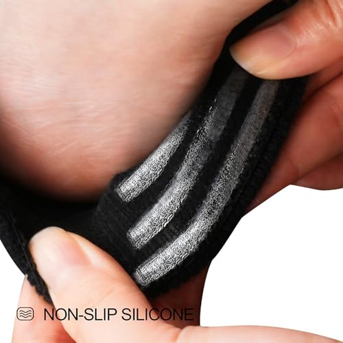 wernies No Show Socks, Women Short Black Low Thin Non Slip Invisible Loafer Ankle Low Cut Socks - Image 5