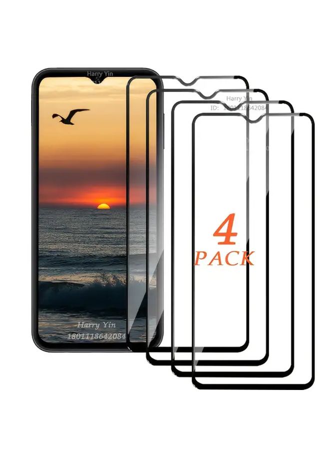4 Pack HD Tempered Glass Screen Protector for Samsung Galaxy A16 Black Edge Full Coverage 9H - Image 1