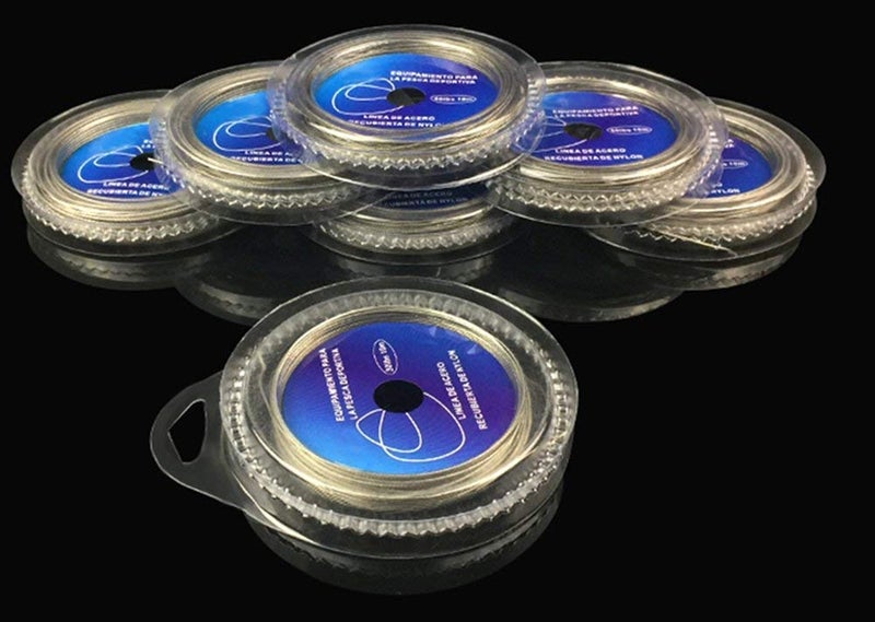 Mimilure Wire Fishing Line Steel Leader: 40lb Test Knottable Fishing Leader Making for Saltwater Rigging - 32.8ft Nylon Coated 7 Strands Silver String Wire with 20pcs Sleeves - Image 2