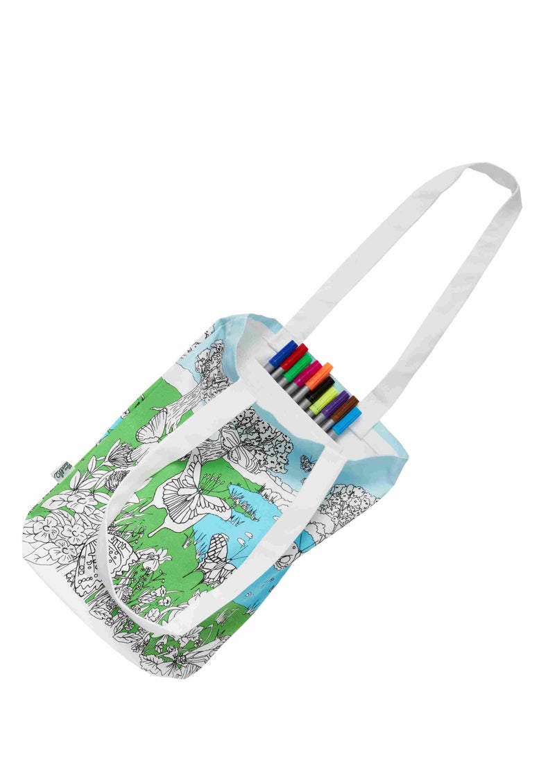 eatsleepdoodle Coloring Tote, Butterfly  - Image 3