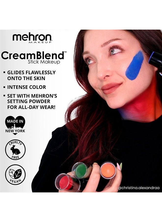 mehron Makeup CreamBlend Stick | Face Paint, Body Paint, & Foundation Cream Makeup | Body Paint Stick .75 oz (21 g) (Moonlight White) - Image 2