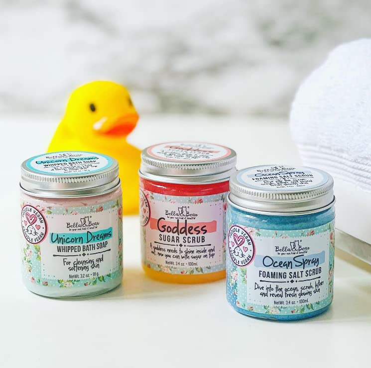 Bella and Bear Bella & Bear Goddess Sugar Scrub Bundle Full size and Travel Size 6.7 & 3.4oz - Image 4