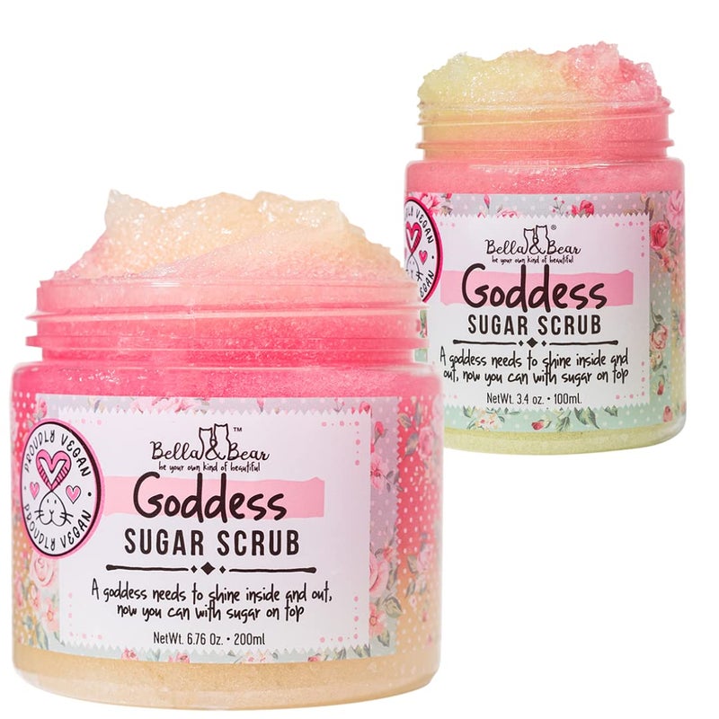 Bella and Bear Bella & Bear Goddess Sugar Scrub Bundle Full size and Travel Size 6.7 & 3.4oz - Image 1