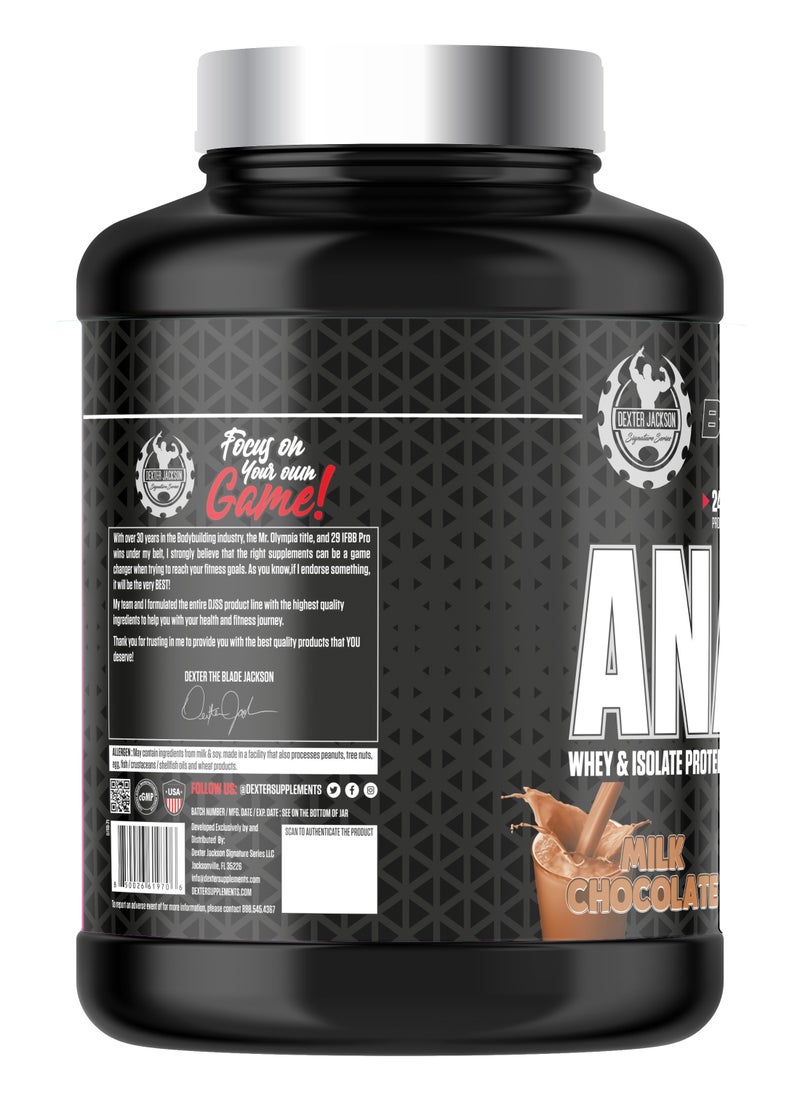 DEXTER JACKSON Black Series Anabolic Ripped - Whey & Isolate Protein Fat Burning Formula | Milk Chocolate | 76 Servings | 5 lbs  - Image 2