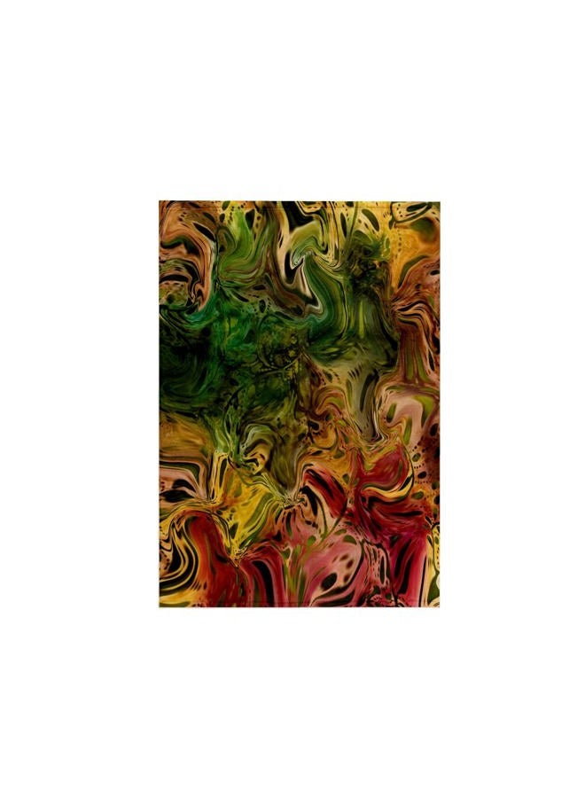 3DROSE 3D Rose Picture of Burgundy Gold N Olive Green Abstract Painting Hand/Sports Towel, 15 x 22 - Image 1