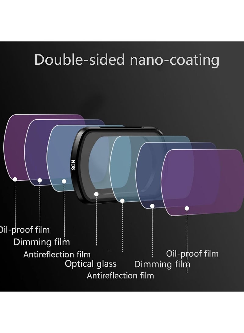 general Magnetic Filter Kit Compatible with DJI Osmo Pocket 3 Cameras, ND8/ND16/ND32/ND64 Filters ND Kit UV CPL Filter Accessories for DJI Osmo Pocket 3 Lenses Waterproof Scratch Resistant - Image 3