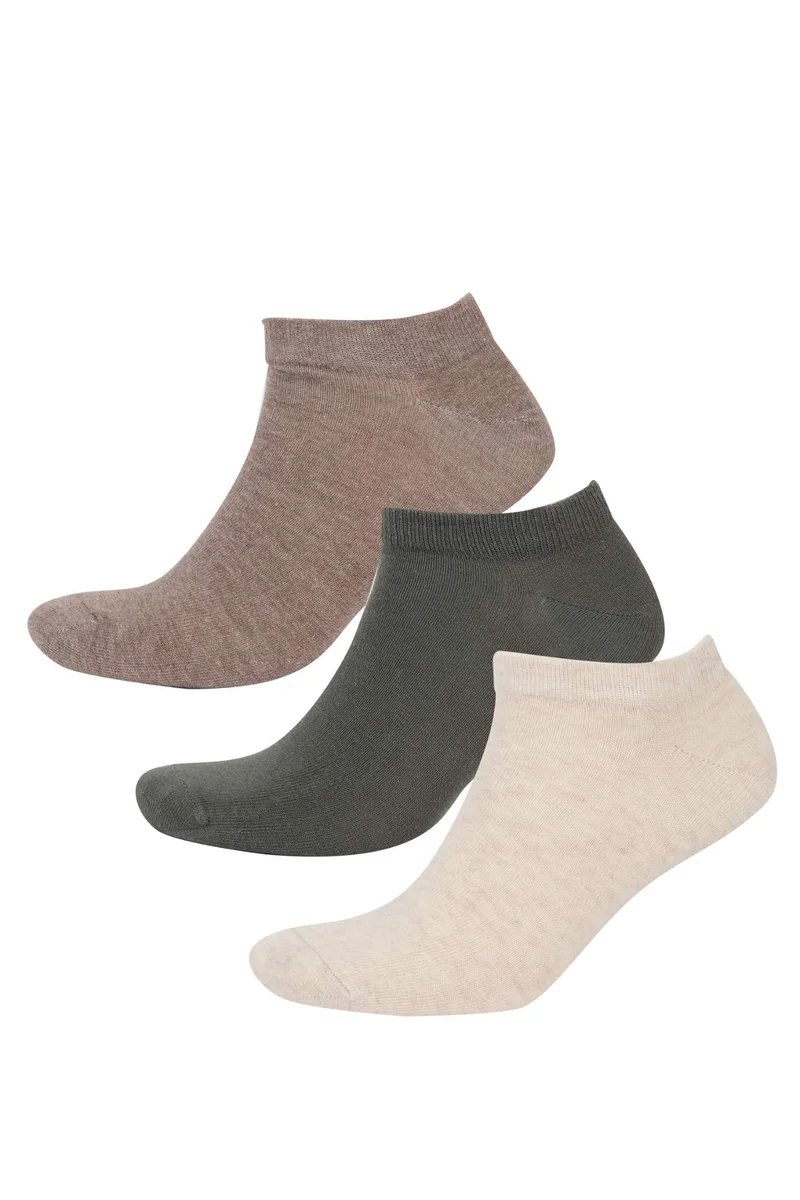 Man 3 Piece Cotton Ankle Socks